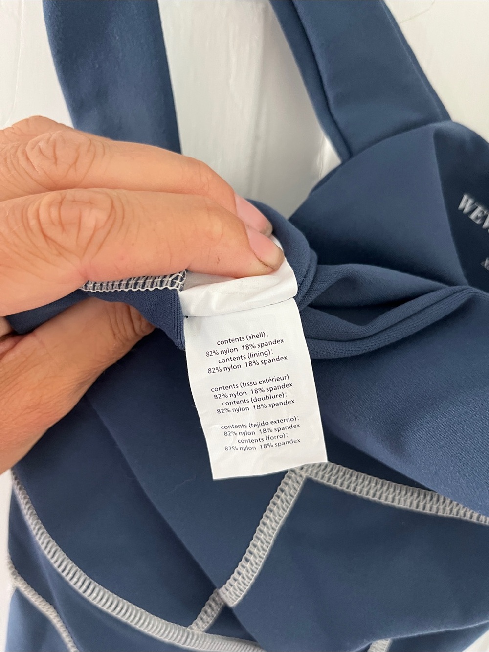 WeWoreWhat Blue Jumpsuit with White Trim - Picture 4 of 4